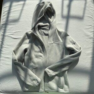 Arc'teryx Light Grey Zip Hoodie Fleece Jacket - Small